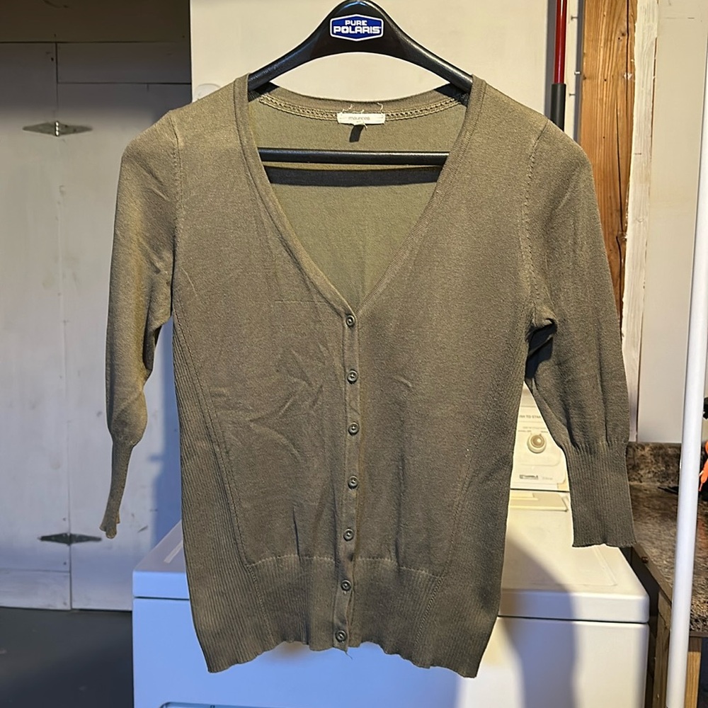 Maurices green 3/4 sleeve cardigan